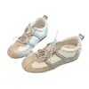 Zapatos de entrenamiento alemanes para mujer que aumentan la altura, nuevo modelo de verano 2026, malla fina transpirable, piel auténtica, punta cuadrada, zapatos Mary Jane bajos