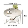 Mesa de Centro de Vidro Temperado Changhong para Apartamentos Pequenos, Mesa Mini Redonda Doméstica Minimalista, Moderna e Tendência de Luxo Leve