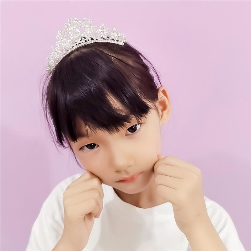 韩版儿童皇冠饰品影楼婚庆头饰水钻发梳发饰表演珍