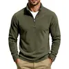 2026 Amazon Transfronterizo Otoño e Invierno Nuevo Estilo Polar Casual Ropa de Trabajo Relajado Cuello Alto Media Cremallera Chaqueta Larga de Polar