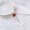 Venta al por mayor de fábrica traje de broche de collar de rosa metal broche de rana collar de temperamento simple accesorios de collar regalo