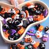 Calavera de calabaza Halloween 11 accesorios de resina hechos a mano material de bricolaje carcasa de teléfono móvil refrigerador pegatina cabeza cuerda cabello