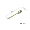 Cuchara de Titanio Puro para Uso Doméstico, Cuchara Larga Redonda para Remover Café, Estilo Lujo Ligero, Cuchara de Postre de Alta Estética, Venta al por Mayor