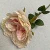 Ramo de flores de simulación de rosa feliz individual para boda, decoración del hogar, adornos de flores para sala de estar y dormitorio, venta al por mayor