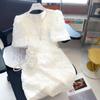 Vestido de Manga Corta con Cuello Redondo de Diseño Estrecho de Alta Gama Estilo Francés de Nicho para Mujer, Nuevo Vestido de Verano Maduro 2026