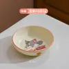 Vajilla Infantil de Tom y Jerry Set Lindo de Jerry Color Bajo Esmalte Tazones de Arroz y Platos para el Hogar Vajilla Cerámica Aptas para Lavavajillas