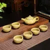 Venta al por mayor Juego de Té Kung Fu Colorido Ice Crack Taza de Pez de Cerámica Tetera Creativa Regalo para Actividad Empresarial Impresión