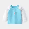 Ropa de Otoño de Terciopelo Suave para Bebé Camiseta de Manga Larga de Algodón Puro para Bebé Tops Elásticos para Niños Estilo Coreano Ropa para Niños Ropa Interior