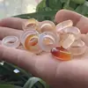 Acessórios de Anel de Corrida de Ágata Natural Bonito, Anel de Calcedônia Cristal de Gelo Pulseira DIY Brinquedo de Mão Acessórios de Anel de Corrida Atacado