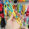 Fornecimento de novo chaveiro de cor contrastante, cordão universal para pulso, cordão de enrolamento duplo, cordão curto para celular
