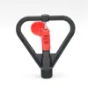 Aspersor de plástico rojo con forma de corazón y lluvia de 4 puntos, riego de césped y jardín, enfriamiento de techos, aspersor de mariposa giratorio automático de 360 grados