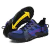 Comércio Exterior Transfronteiriço Casal Montanhismo ao Ar Livre Caminhada Tênis Masculino Tamanho Grande Sapatos de Escalada em Rocha Respirável Tecido Flyknit Cano Baixo Sapatos de Rastreamento
