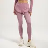 Mallas Deportivas Transfronterizas Dos en Uno con Bolsillos, Pantalones de Fitness, Pantalones de Yoga de Cintura Alta para Levantar Glúteos para Mujer, Pantalones de Running de Secado Rápido