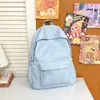 Mochila de Dibujos Animados Verde Menta con Estampado Completo para Estudiantes de Secundaria Femeninas, Mochila Casual para el Día a Día, Mochila Estilo Universitario Estilo Coreano