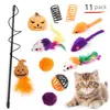 Se pueden ensamblar surtidos de juegos de accesorios de juguetes para gatos de Halloween y Navidad para proporcionar a los gatos entretenimiento autónomo y aliviar el aburrimiento, juguetes para mascotas al por mayor