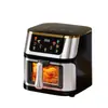 Freidora de Aire Doméstica 12L Acero Inoxidable Gran Capacidad Pantalla a Color Táctil Freidora Eléctrica Horno de Aire Multifuncional Transfronterizo