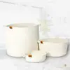 Cesta de Almacenamiento Tejida con Cuerda de Algodón al por Mayor Estilo Nórdico Cesta para Ropa Sucia Cesta de Lavandería Plegable Contenedor de Almacenamiento de Juguetes de Escritorio