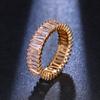 Elle Mosha desea un nuevo y sencillo anillo de circonitas con diamantes transfronterizos para mujer, temperamento de moda, joyería europea y americana.