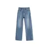 Jeans para Mujer Otoño e Invierno Forrados de Polar Engrosados Tallas Grandes Chica Gordita Cintura Alta Sueltos Estrechos Adelgazantes Forma de Pera Pantalones de Pierna Ancha