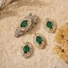 Accesorios para Uñas Similares a los Usados por la Concubina, Estilo de Celebridad de Internet en Tendencia, Diamante Grande Esmeralda, Diamante Octogonal Irregular, Diamante Verde Oscuro al por Mayor