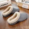 Chinelo de algodão moderno, chinelo de inverno aveludado e grosso, chinelo quente, chinelo de cozinha feminino com biqueira, chinelos de casa masculinos e femininos