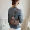 Bolso de mano de color liso para mujer para principios de otoño 2026, Bolso de hombro cruzado con patrón de lichi de moda, Bolso cruzado nuevo de verano
