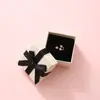 Caja de embalaje para joyería con lazo lista para enviar para anillos, pendientes, pulseras y brazaletes; caja de joyería con tapa y base, adecuada para empaque de regalo