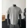 Dropshipping Verano Nuevo Estilo Retro Americano Camiseta de Manga Corta Falsa de Dos Piezas para Hombres y Mujeres, Top Casual para Parejas con Mangas Cortas