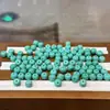 Cuentas Vintage de Barril Chapadas en Oro Turquesa Hubei Imitación, Cuentas de Magnesita Hamburguesa, Cuentas para la Cintura, Cuentas de Oración Budista Bodhi para DIY