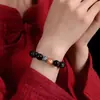Directamente del fabricante: Obsidiana Natural, Obsidiana Dorada, Obsidiana Plateada, Pulsera de Loto Cloisonné, Pulsera de Cuentas de la Fortuna Unisex