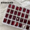 K9 Ankora Rhinestones Rojos para Uñas Celebridad de Internet Brillantes Año Nuevo Bodas Uñas Rhinestones de Fondo Rojo Puntiagudo Caramelo de Roca Huevo de Paloma Decoraciones para Uñas