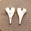 27X14Mm 3g Multicolor Zakka Venta Directa de Fábrica Colgante Largo Martillado de Corazón