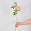 Arranjo de Flores de Mesa Multi-Cabeça Estilo Francês de Luxo com Bordas Queimadas, Display Floral de Luxo Leve, Buquê de Mão, Decoração de Buquê de Flores Artificiais
