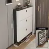 Zapatero Ultrafino para Entrada del Hogar, a Prueba de Polvo, Gran Capacidad, Estilo abatible, Gabinete de Pasillo de Lujo Ligero, Zapatero de Almacenamiento Moderno y Sencillo