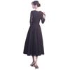 Vestido de Noche para Hombrecito para Mujer Negro Elegante Noble Estilo Occidental Joven Vestido de Madre para Banquete de Boda Puede Usar Sentido de Alta Gama