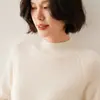 Suéter de Cashmere com Gola Alta e Manga Raglan Feminino Tricô Outono Inverno Novo Amigo da Pele Casual Simples Solto Versátil Camada Base