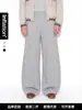 Roupas Masculinas Jie Zhan Calças com pregas duplas, perna curva, coleção outono/inverno 2026, calças de moletom esportivas com fleece de casca de ovo de peso pesado, calças casuais com forro de fleece