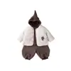 Traje de Algodón Acolchado para Niños, Conjunto Nuevo Elegante Engrosado para Otoño e Invierno para Bebés Niños Pequeños y Niños, Conjunto de Tres Piezas de Moda Invernal