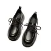 Zapatos de cuero negros de suela gruesa para aumentar la altura, estilo coreano, versátiles para primavera y otoño, para mujer, estilo británico, nueva colección otoño e invierno 2026