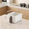 Caixa organizadora de armário com alça para lanches e temperos, caixa de armazenamento de cozinha, alta capacidade, organizador de armário doméstico estiloso