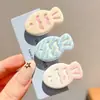 Pinza para el Cabello de Pez Pequeño Dulce y Colorida Linda para Niñas Flequillo Lateral Frente Mechones Sueltos Pinza Versátil Accesorios para el Cabello