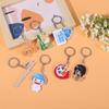 Chaveiro acrílico pingente atacado desenhos animados decoração dos desenhos animados diy pequeno presente acrílico em forma humana em forma de enfeites de placa de pé