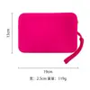 Bolsa Cosmética Cuadrada de Silicona, Bolsa con Cremallera de Gran Capacidad, Bolsa Impermeable para Guardar Documentos y Pasaportes, Bolsa de Viaje para Exteriores, Personalizada