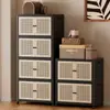 Armario Plegable de Almacenamiento Estilo Medieval Estantería de Almacenamiento Multicapa Armario de Almacenamiento Sala de Estar Ropa de Gama Alta Armario de Almacenamiento para Niños