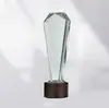 Trofeo de Cristal Creativo Hecho a Medida Decoración de Premio para Reunión Anual Estilo Nórdico Placa de Vidrio Regalo de Empresa Premio Grabado
