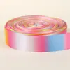 Cinta Colorida de Satén Accesorios DIY Lazo de Poliéster Decoración de Cumpleaños Empaque de Caja de Regalo Cinta Arcoíris