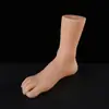 Modelo de pie femenino con vinilo color piel, calcetines de cinco dedos de suela plana, pantuflas, sandalias, modelo de pie de exhibición, modelo de pie suave para transmisión en vivo