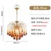 Luz Pendente de Vidro Livrinho Vermelho Gota d'Água Americano Vintage Lâmpada de Entrada Quarto Infantil Lâmpada de Quarto Estilo Francês Sala de Estar Sala de Jantar Lustre
