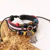 Pulsera Sencilla y Creativa Nueva de Cuero con Cuentas, Pulsera Artística Retro, Pulsera de Cuero