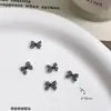 Acessórios para Unhas Artísticas Laço de Bolinhas Tabuleiro de Xadrez Preto e Branco Laço de Fita Laço Xadrez Acessórios de Unha Vestíveis